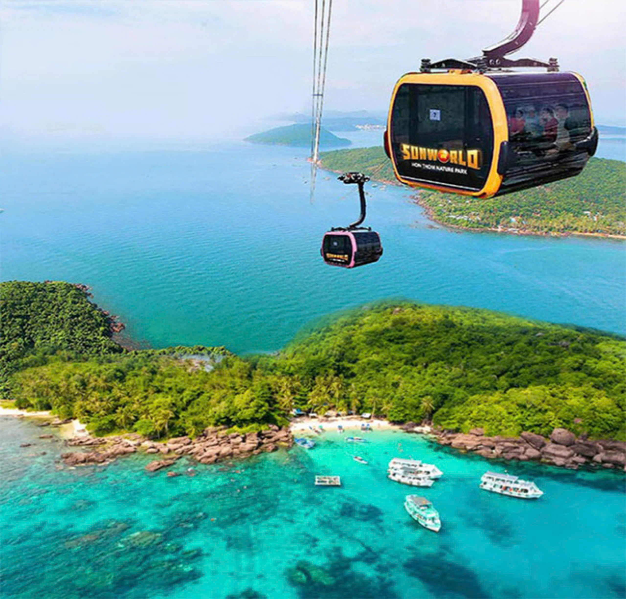 TOUR 4 ĐẢO - LẶN NGẮM SAN HÔ & CÁP TREO HÒN THƠM BẰNG CANO